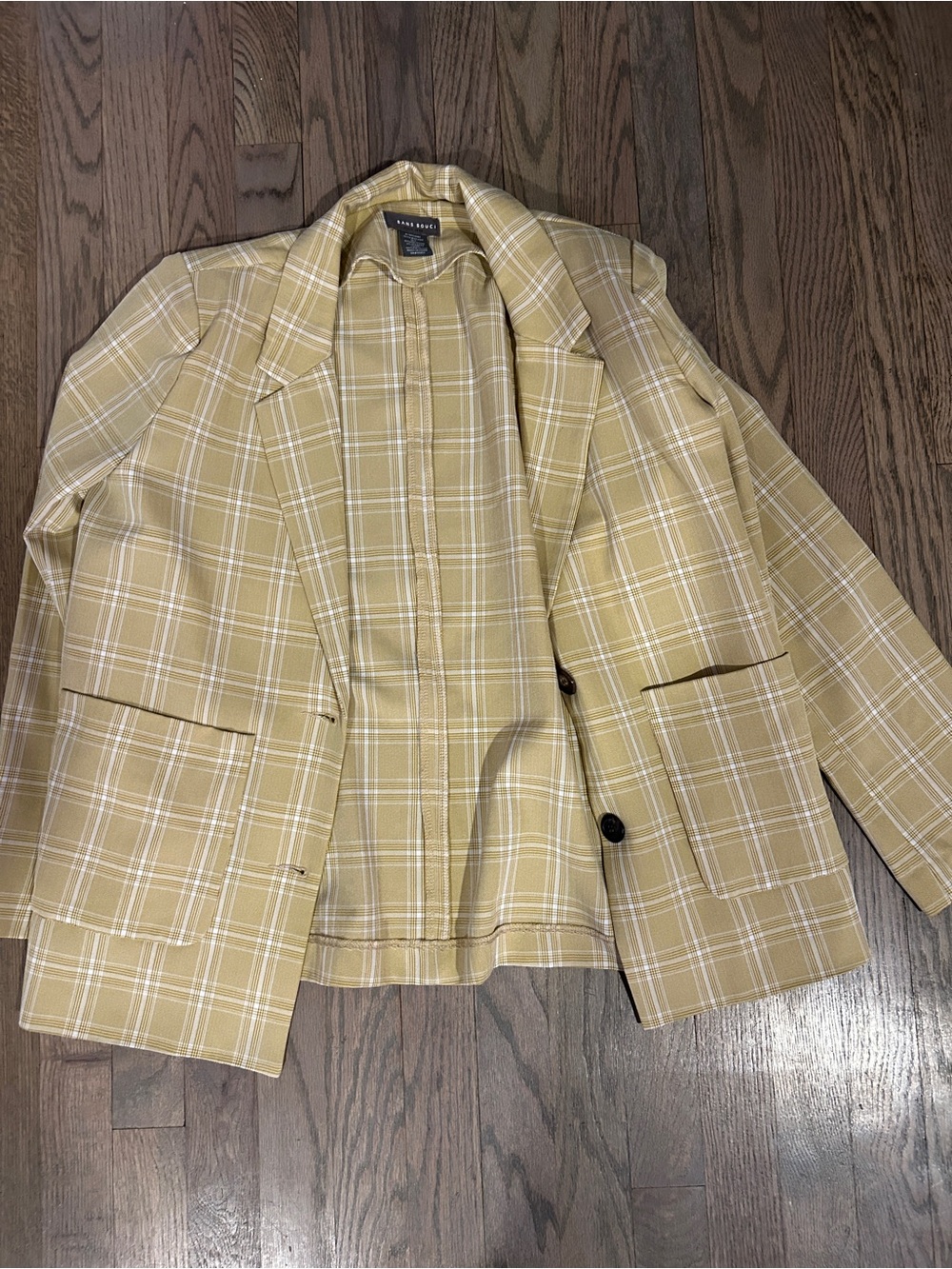 Sans souci Checked Mustard Blazer - Women's Jacket